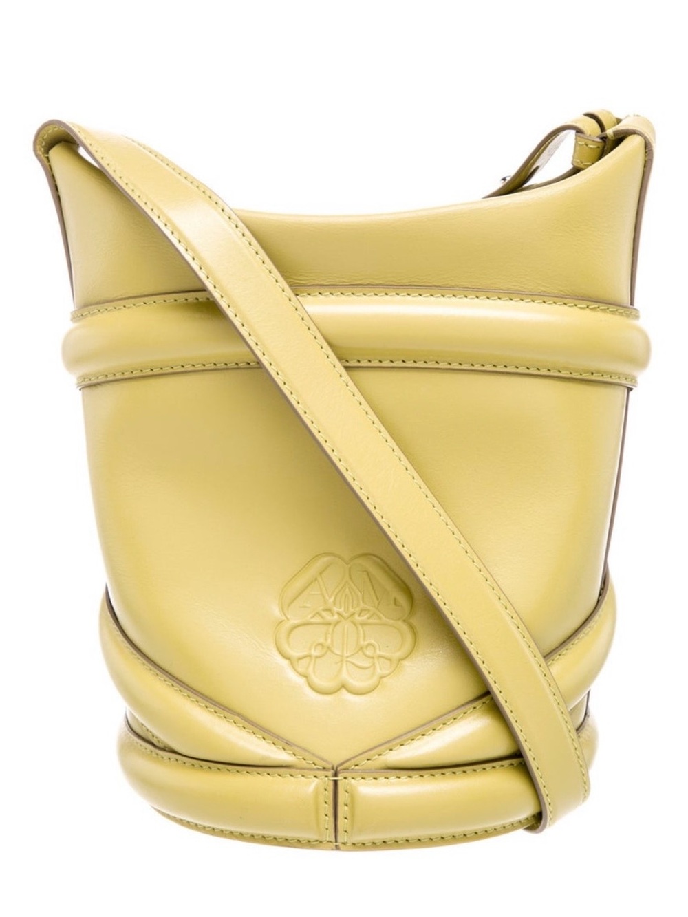 Alexander McQueen Leather, the curve Bucket Bag soft